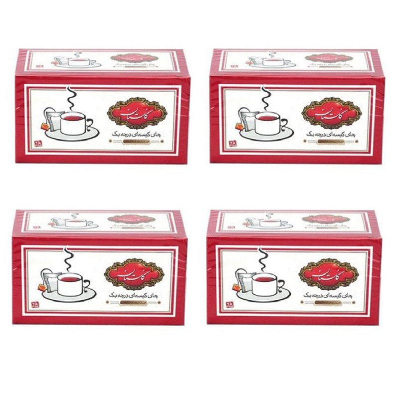 چای سیاه کیسه ای گلستان 4 بسته 25 عددی