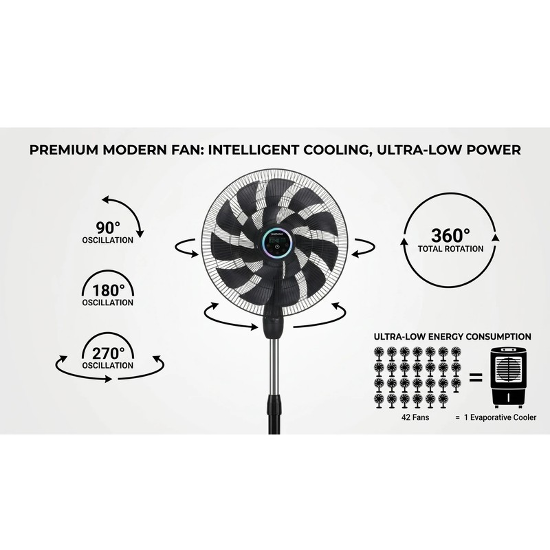 پنکه ایستاده 36 وات کی پی جی مدل KSF-6000