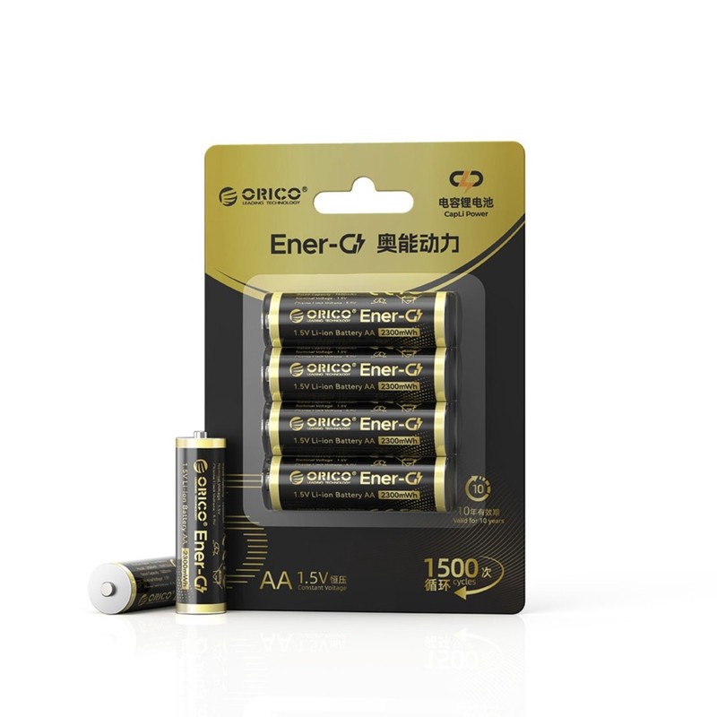 باتری لیتیومی قابل شارژ اوریکو مدل EG5-UN-4PK-BP ظرفیت 2300 میلیآمپر ساعت بسته 4 عددی