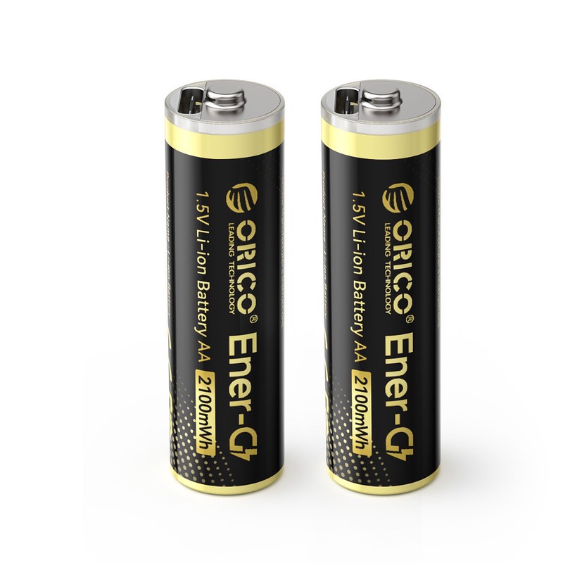 باتری لیتیومی قابل شارژ اوریکو مدل EG5C-UN-2PK-BP ظرفیت 2100 میلی آمپر ساعت بسته 2 عددی