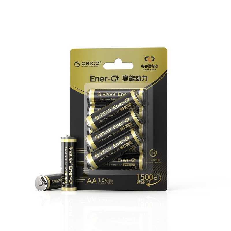 باتری لیتیومی قابل شارژ اوریکو مدل EG5C-UN-8PK-BP ظرفیت 2100 میلی آمپر ساعت بسته 8 عددی