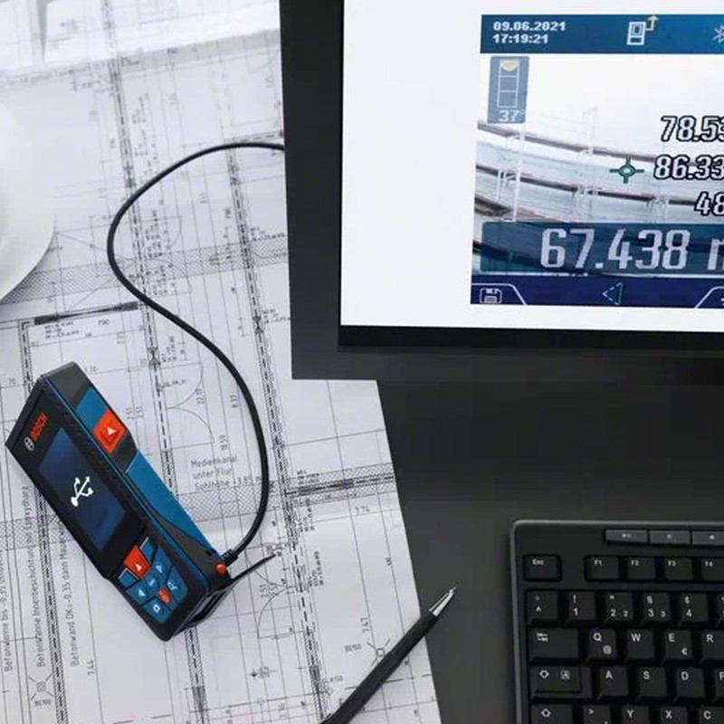 متر لیزری بوش مدل فوق هوشمند دوربین دار GLM 150-27 C Professional