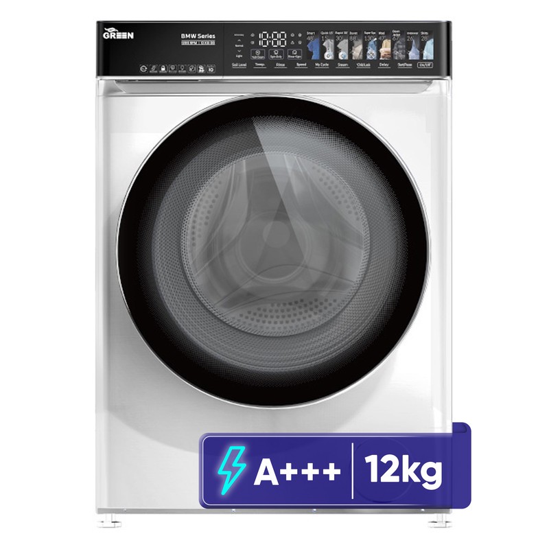 ماشین لباسشویی 12 کیلوگرم اتوماتیک گرین مدل GWM120DD1200BMW-W