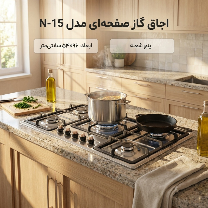 اجاق گاز صفحه ای مدل N-15