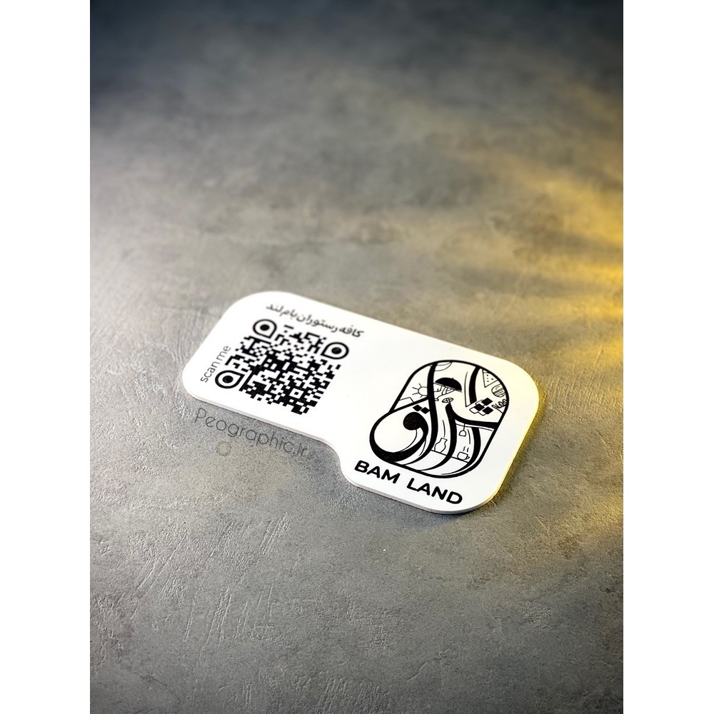 پلاک QR COD منوی دیجیتال مدل PEO 1007