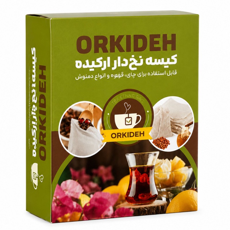 فیلتر چای ارکیده مدل کاغذی نخدار 2 بسته 60 عددی