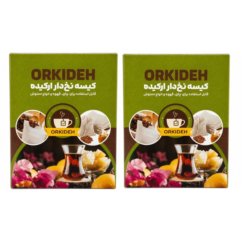 فیلتر چای ارکیده مدل کاغذی نخدار 2 بسته 60 عددی