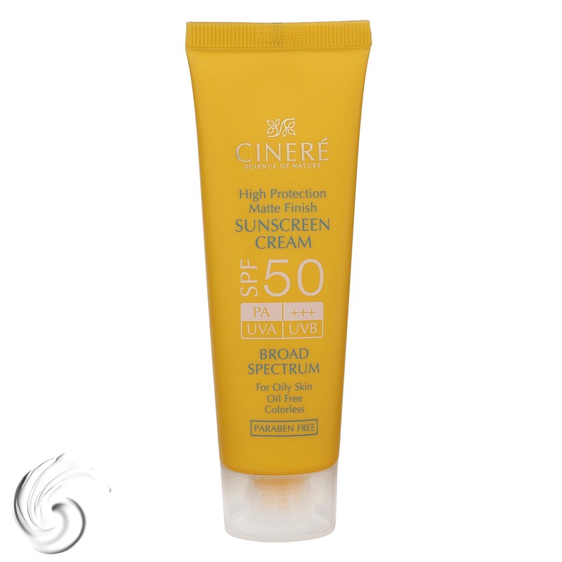 کرم ضدآفتاب بی رنگ سینره مدل SPF50 مناسب پوست چرب، حجم 50 میلی لیتر