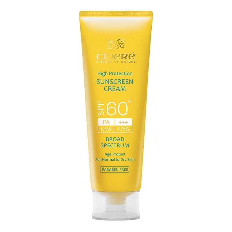 کرم ضدآفتاب بی رنگ سینره مدل SPF60 مناسب انواع پوست، حجم 50 میلی لیتر