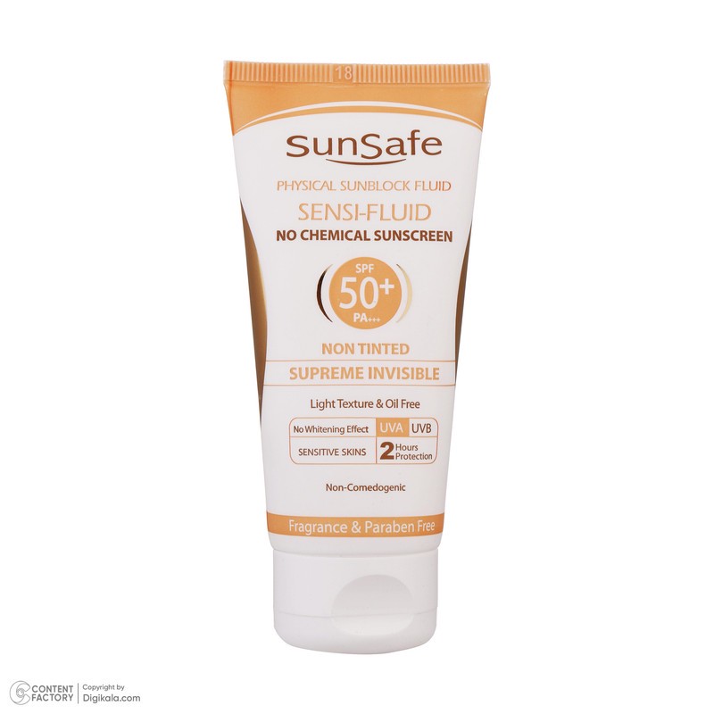 کرم ضدآفتاب سانسیف مدل سنسی فلوئید SPF50، حجم 50 میلیلیتر