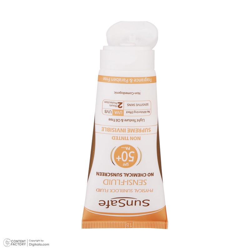 کرم ضدآفتاب سانسیف مدل سنسی فلوئید SPF50، حجم 50 میلیلیتر