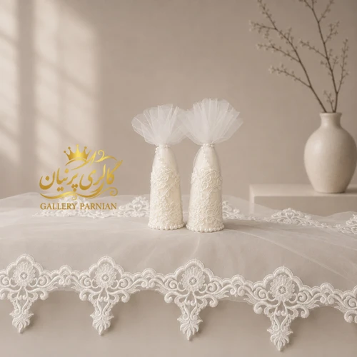 ست قندساب و تور قندساب حاشیه دانتل کد 063