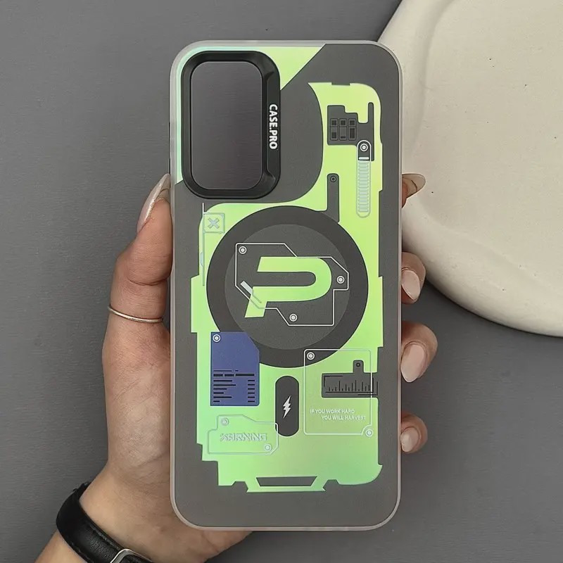 قاب گوشی Galaxy A14 سامسونگ هولوگرامی ایربگ دار با فریم TPU مات کد E3-1004717