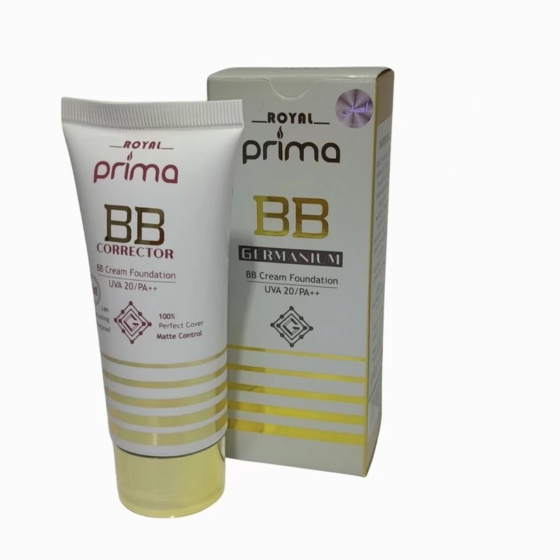 کرم پودر BB مایع اس پی اف 20 رویال پریما مدل 41 شماره 01 مناسب برای انواع پوست حجم 60 میلی لیتر
