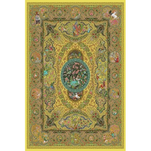 مخمل فرش بزم بهشت طلایی