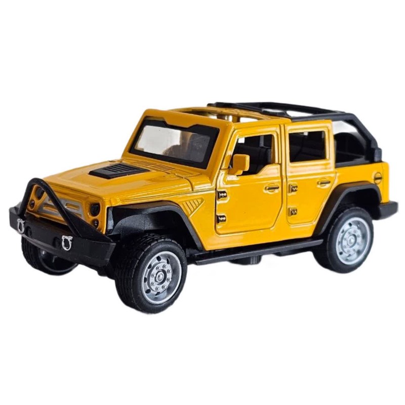 ماکت ماشین ناب سل مدل جیپ رانگلر پیکاپ آفرود فلزی عقب کش کد WRANGLER PICKUP METAL CAR NAAB002 SCALE 148