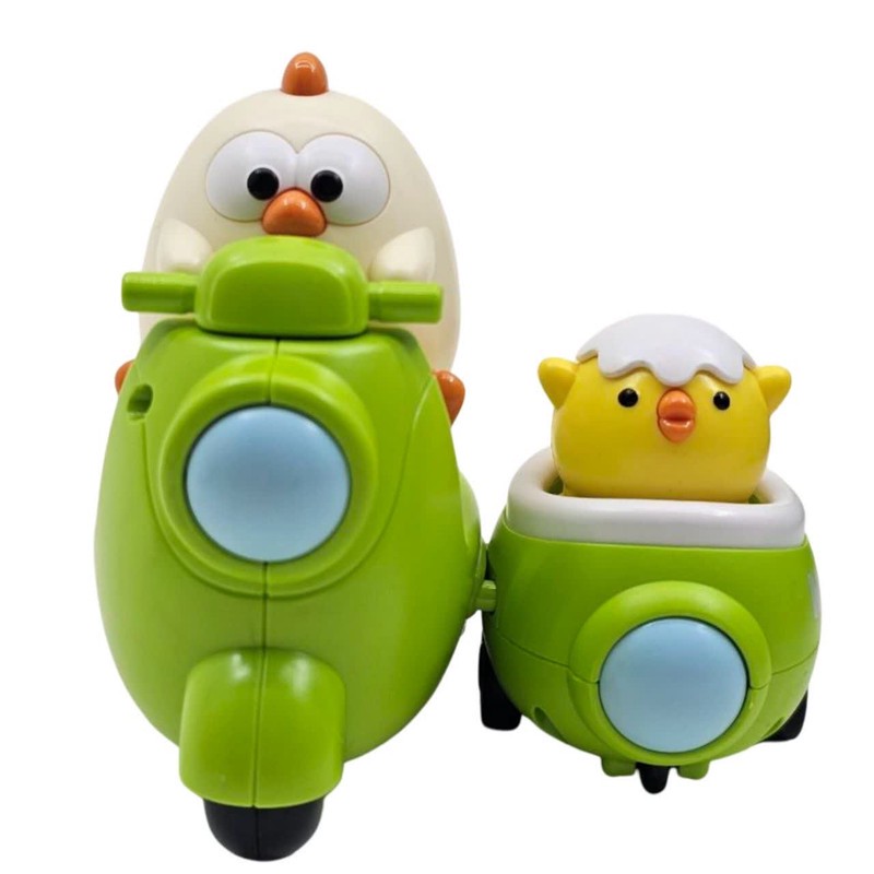 اسباب بازی ناب سل مدل جوجه و مرغ فشاری قدرتی وسپا سوار CHIKEN FUN PRESSURE مجموعه 2 عددی