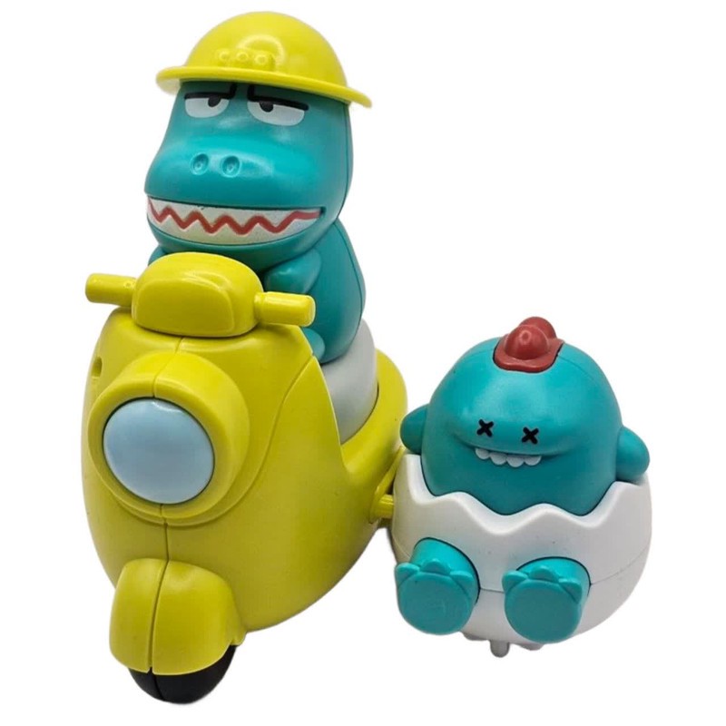 اسباب بازی ناب سل مدل دایناسور و بچه بامزه فشاری قدرتی وسپا سوار کد PRESS AND GO ANIMAL SCOOTER TOY WITH BABY NAAB001...