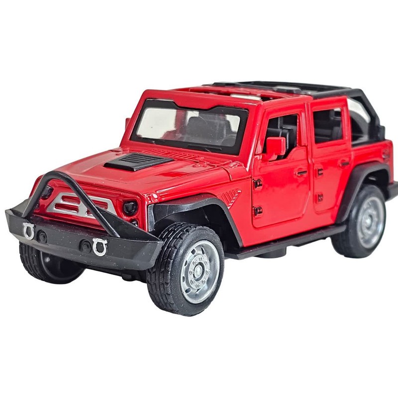 ماکت ماشین ناب سل مدل جیپ رانگلر پیکاپ آفرود فلزی عقب کش کد WRANGLER PICKUP METAL CAR NAAB002 SCALE 148