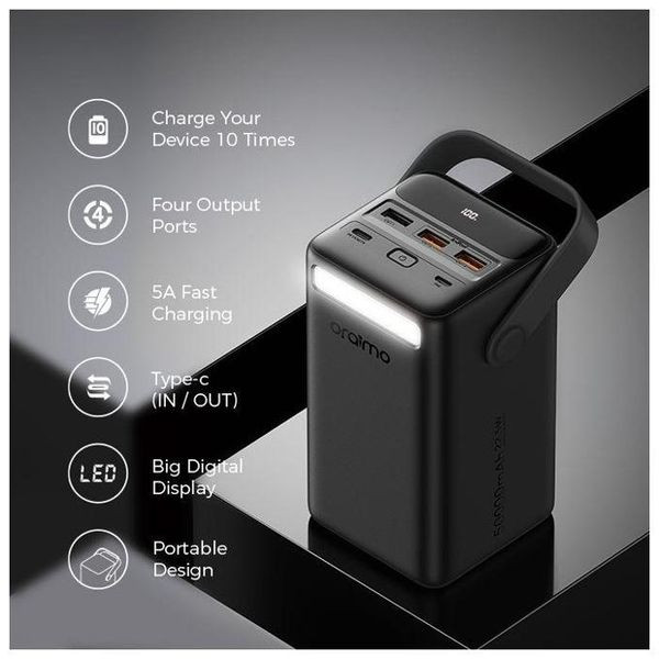 پاوربانک اورایمو مدل 500 Power Box ظرفیت 50000 میلی آمپر ساعت