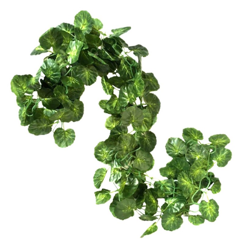 گل مصنوعی ریسه ای طرح برگ شمعدونی مدل TSG | پارچه ای، 230x10x3 سانتی متر، 80 گرم، نصب آسان، قابل فرم دهی