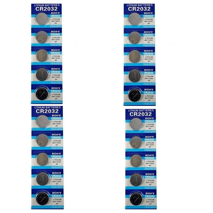 باتری سکه ای سونی مدل CR2032 بسته 20 عددیجدید