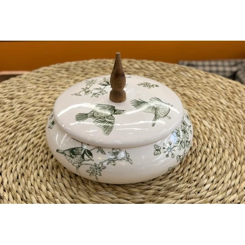شکلات خوری سرامیکی مدل یوفو چکاوک سبز