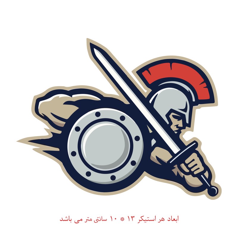 استیکر خودرو طرح جنگجو کد 569