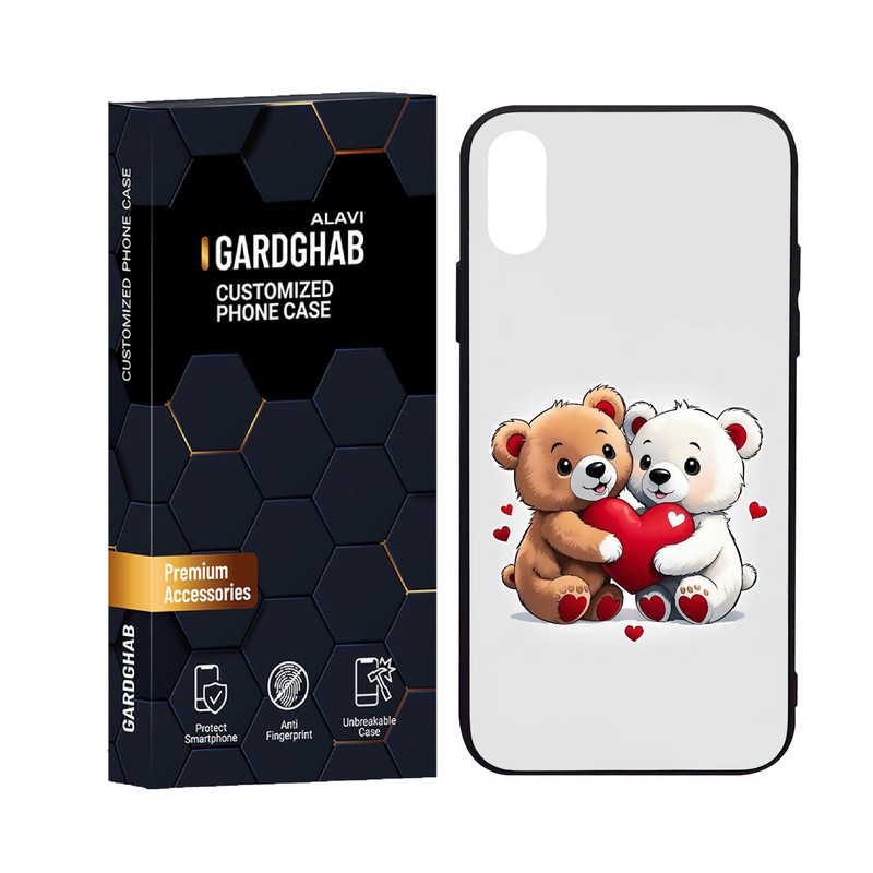 کاور گارد قاب علوی مدل دورژله پشت گلس فانتزی  مناسب برای گوشی موبایل اپل iPhone X  XSمدل 3