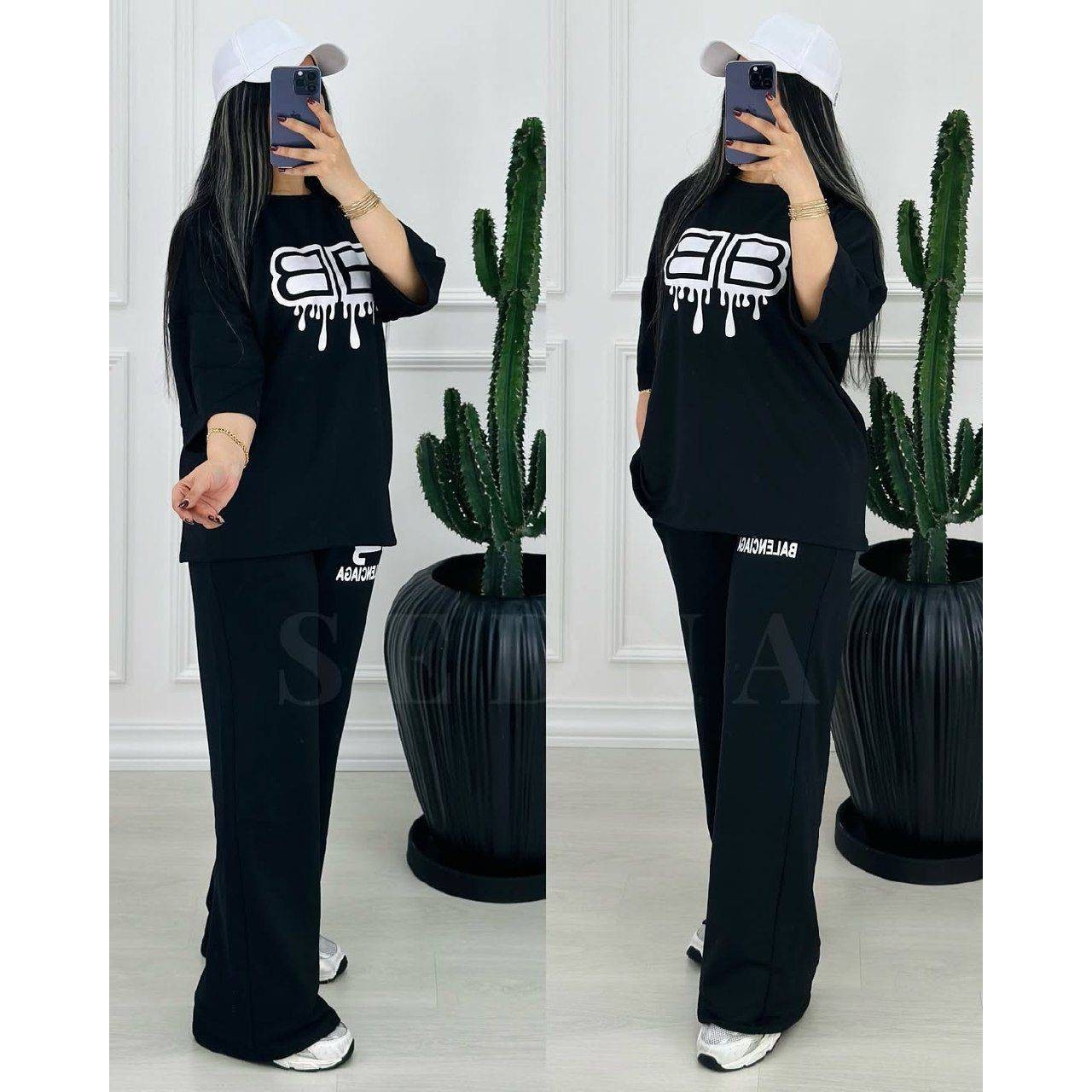 ست تیشرت و شلوار BBزیبا و شیک 11696شایسته
