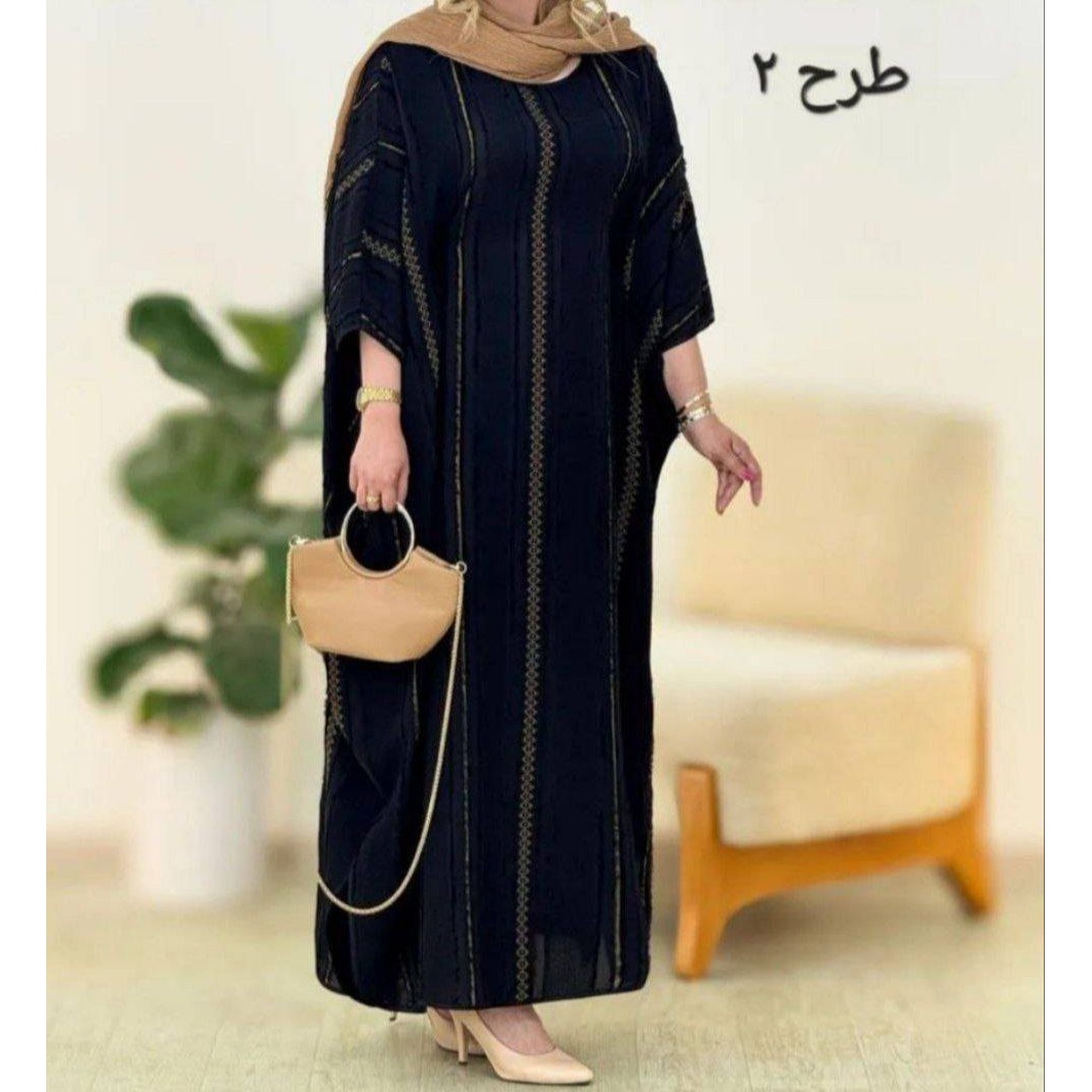 عبایی نگین کرپ ژاکارد 3000 نفیسجدید