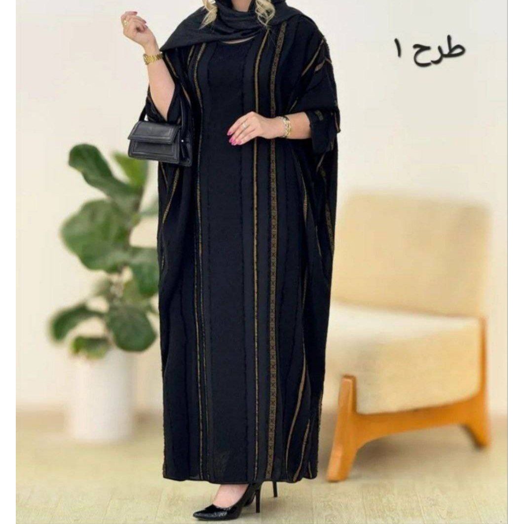 عبایی نگین کرپ ژاکارد 3000 نفیسجدید