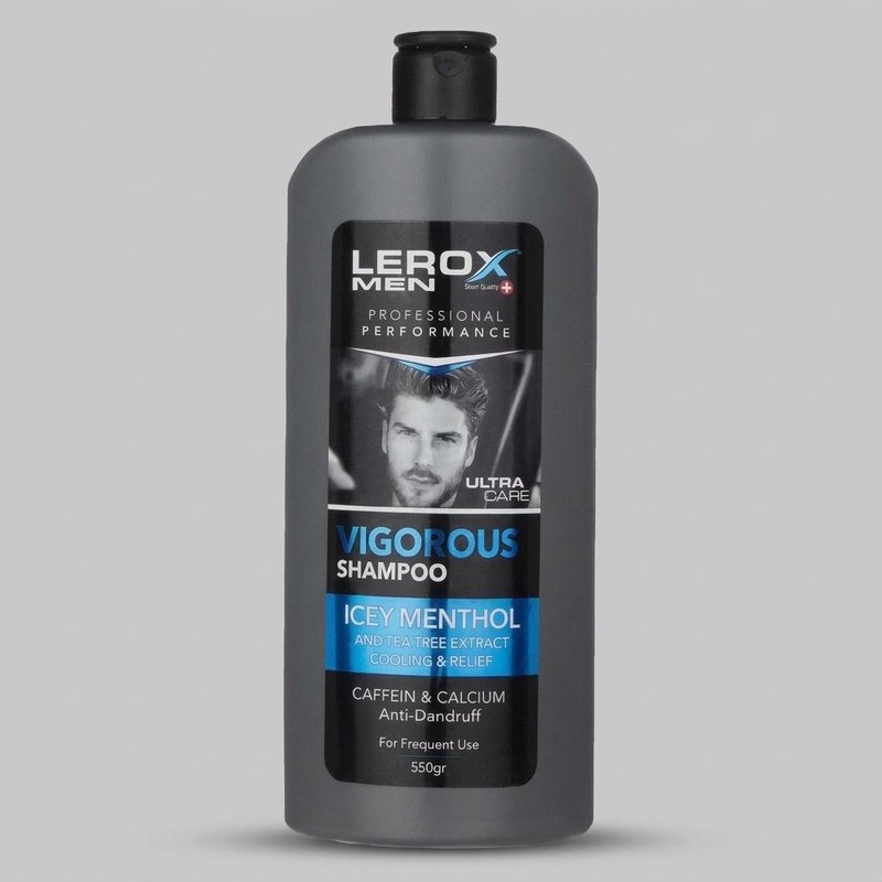 شامپو مو لروکس مدل ICEY MENTHOL حجم 550 میلی لیتر