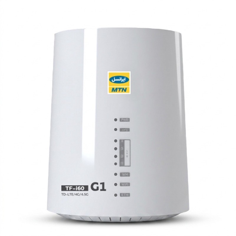 مودم رومیزی ایرانسل مدل TF-i60 G1 با پشتیبانی از TD-LTE، 4G و 4.5G، سرعت دانلود 300 مگابیت بر ثانیه، اتصال همزمان 32 ...