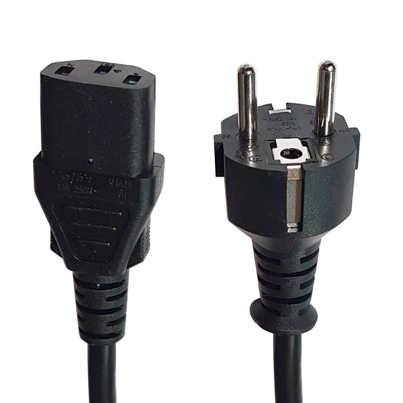 کابل برق سه پین منبع تغذیه کامپیوتر مدل 16A power طول 1.5 متر