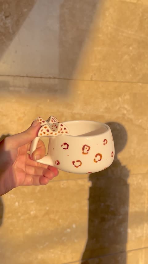 ماگ پاپیون پلنگی سرامیکی ماهی سرام 