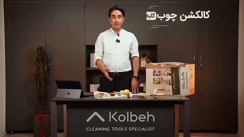 برس و خاک انداز دسته چوبی جدید