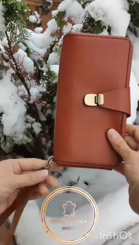 کیف پول چهارلت چرم طبیعی و دست دوز تیاراچرم مشهد 