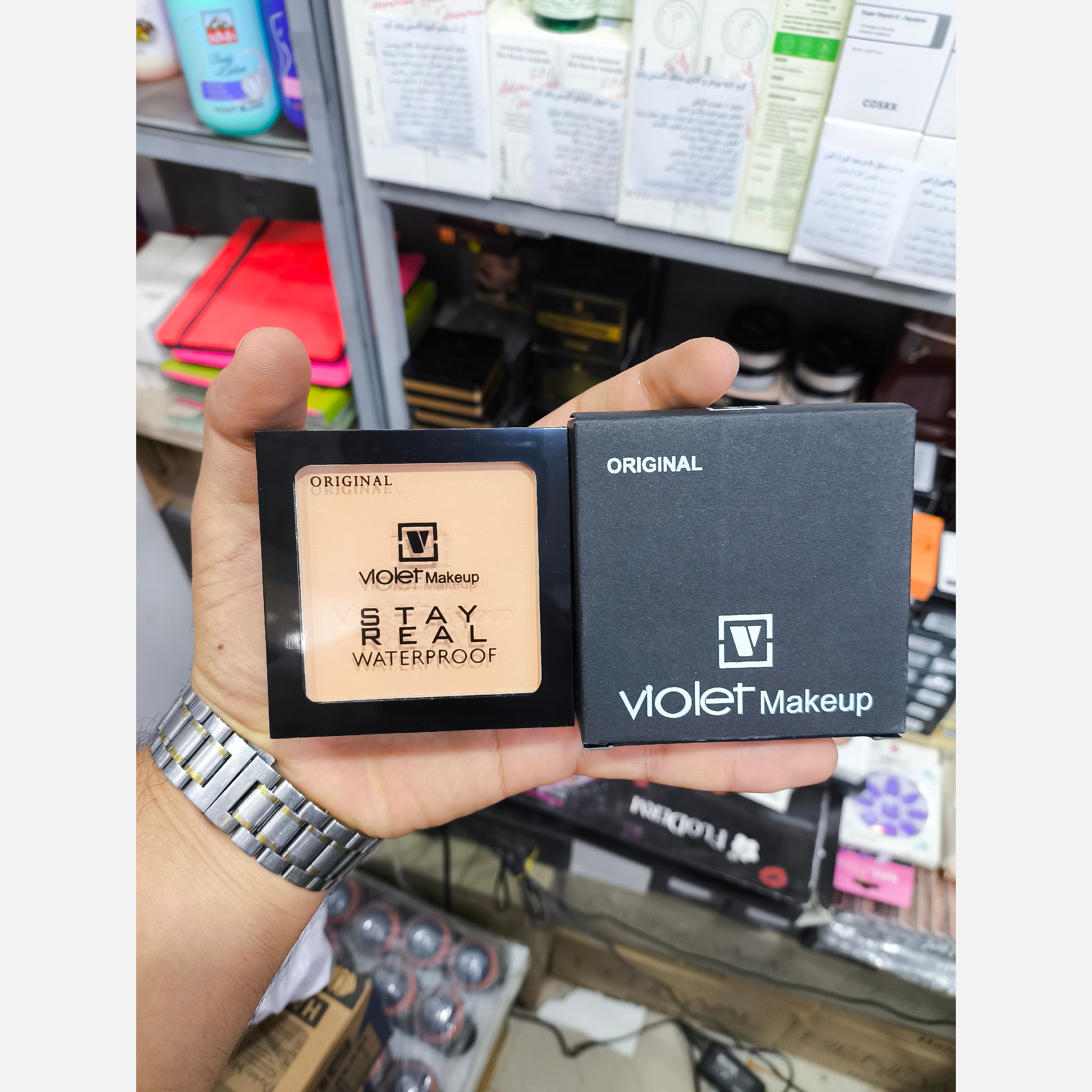 پنکیک فشرده ویولت میکاپ Violet Makeup مدل Stay Real Waterproof