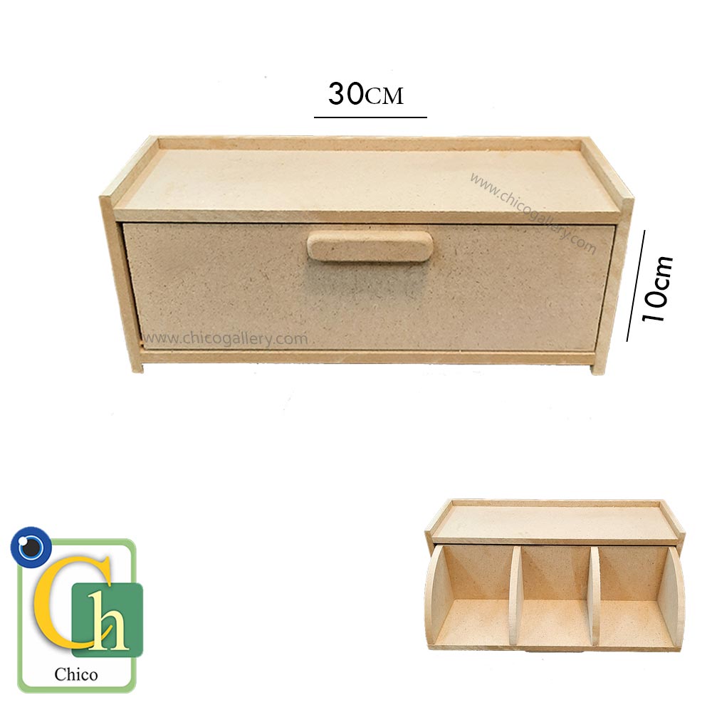 جعبه چوبی تی بگ تاشو 3 خانه