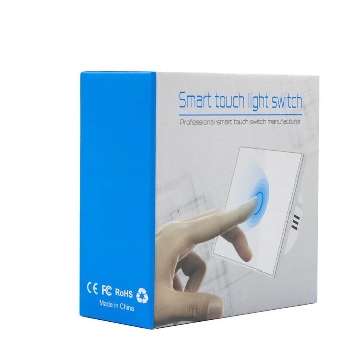 کلید دو پل هوشمند لمسی TUYA طلایی با قابلیت کنترل از طریق WiFi و RF