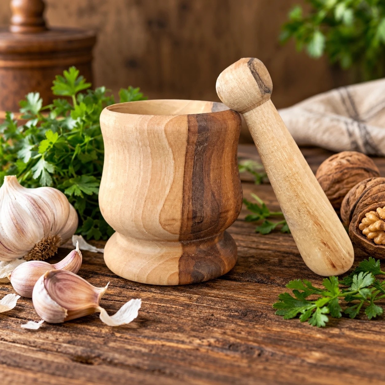 هاون چوبی دست ساز مدل04