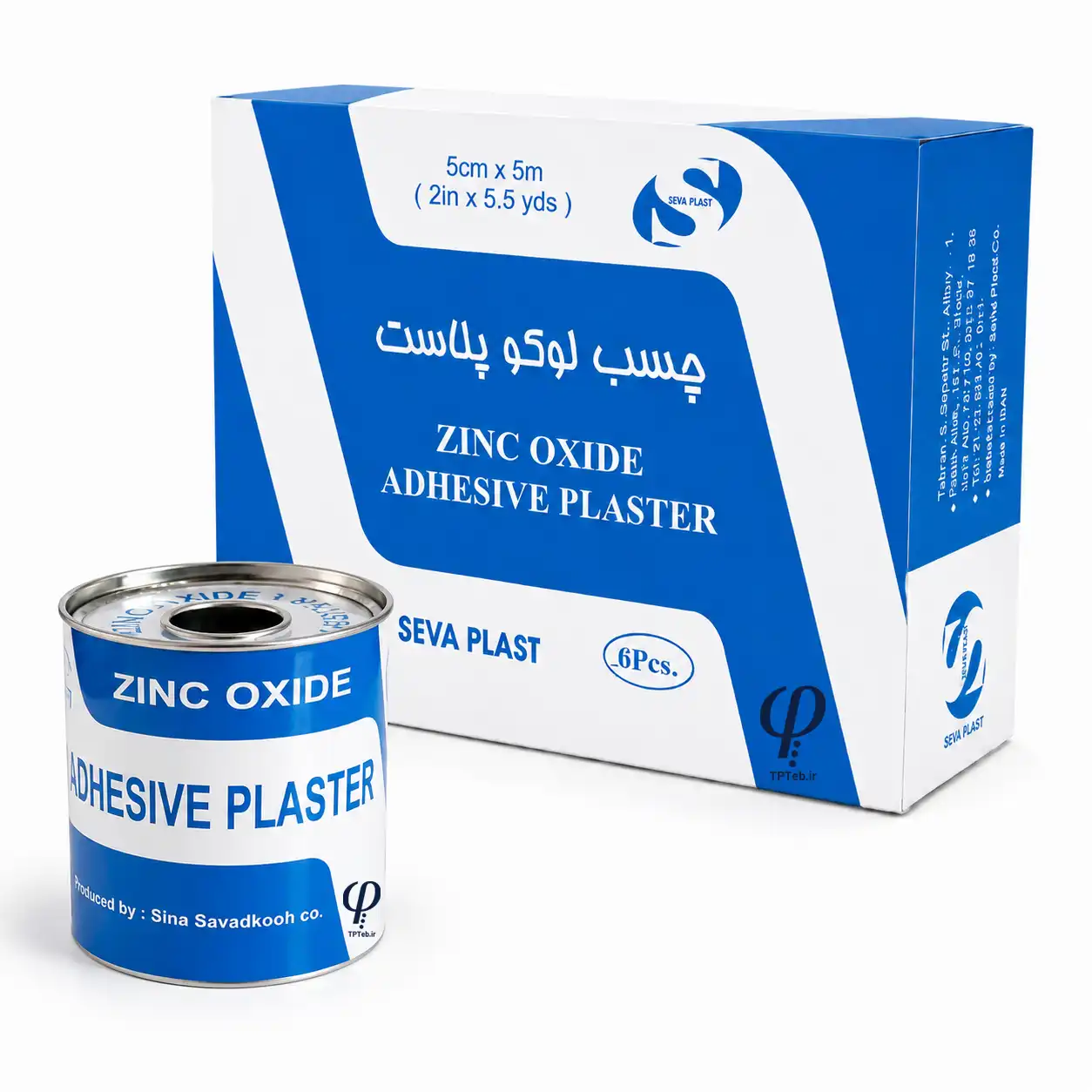 چسب زینک اکساید (لوکوپلاست) عرض 5 سواکوه،6عددی