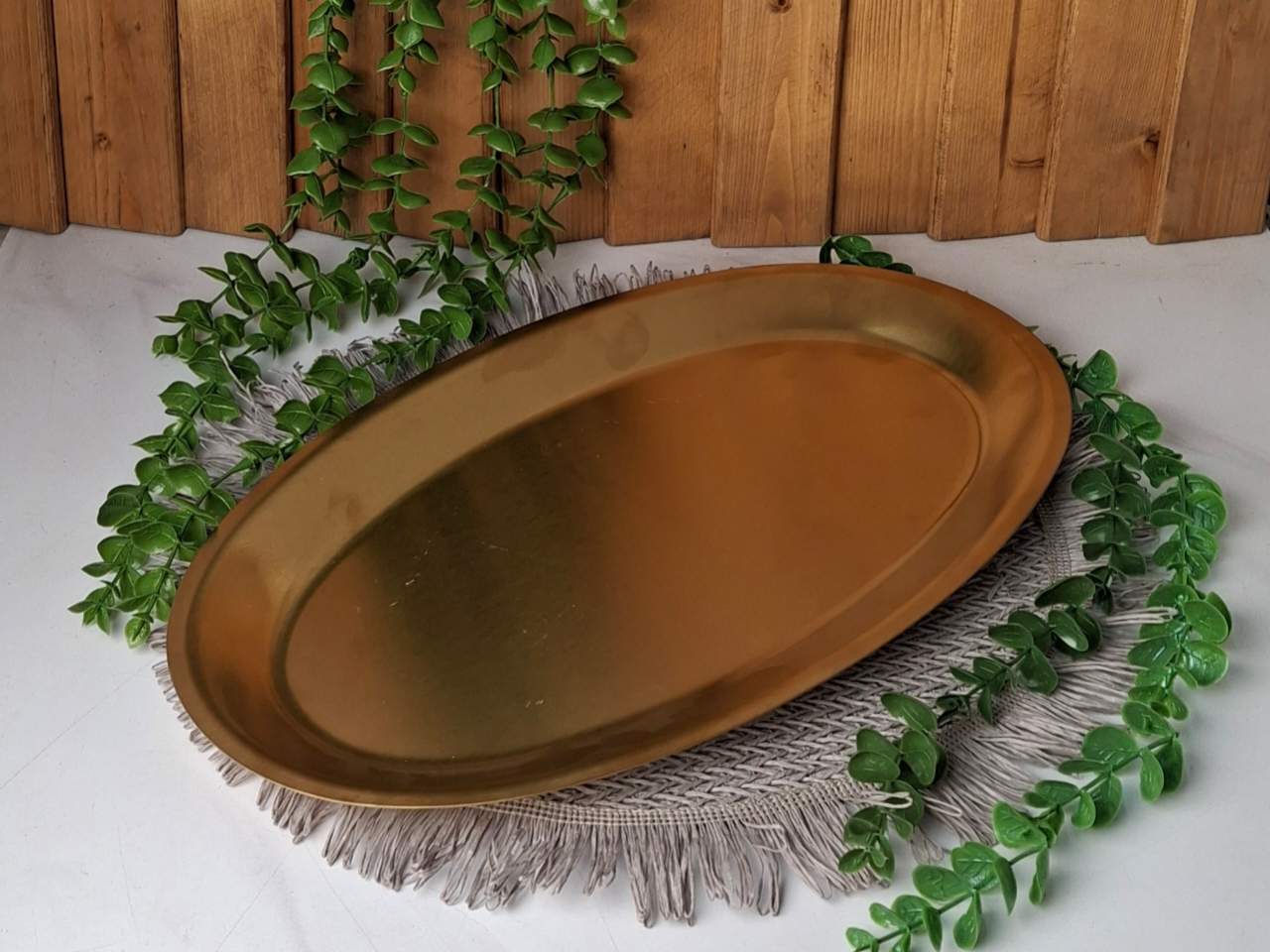 سینی بیضی طلایی 30سانتجدید