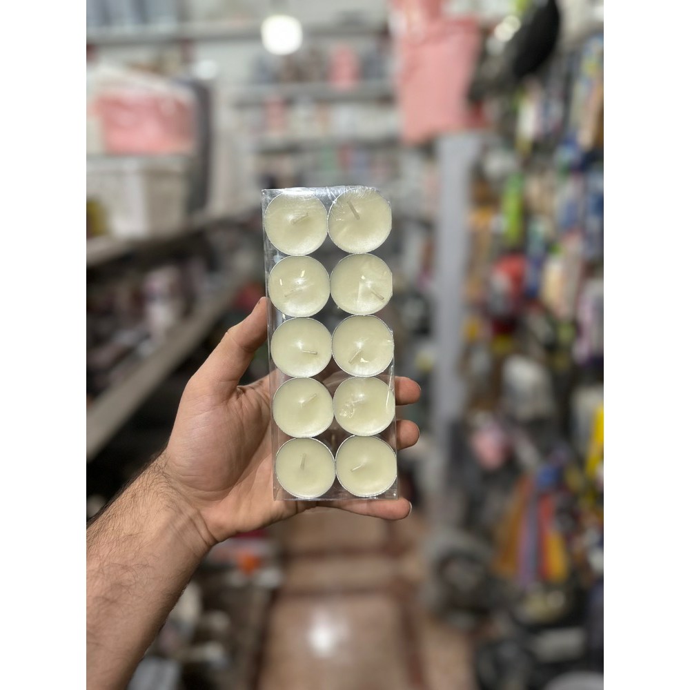 شمع وارمر بسته 10 عددی سفید