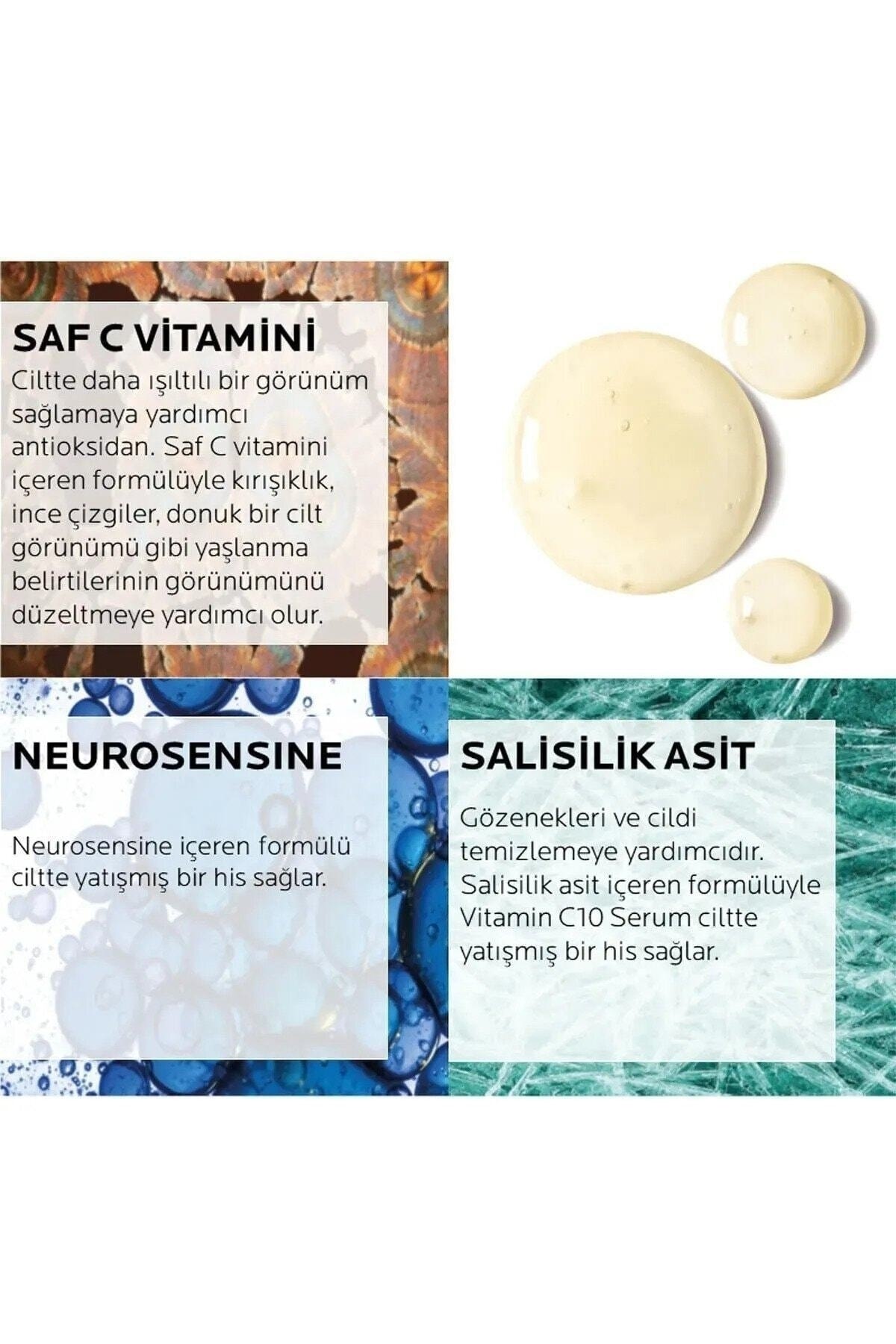 سرم پوست لاروش پوزایLa Roche Posay | ,%10 Saf C Vitamini.1 اورجینال