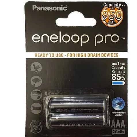 باتری نیم قلمی قابل شارژ پاناسونیک مدل Eneloop Pro 950 بسته 2 عددی