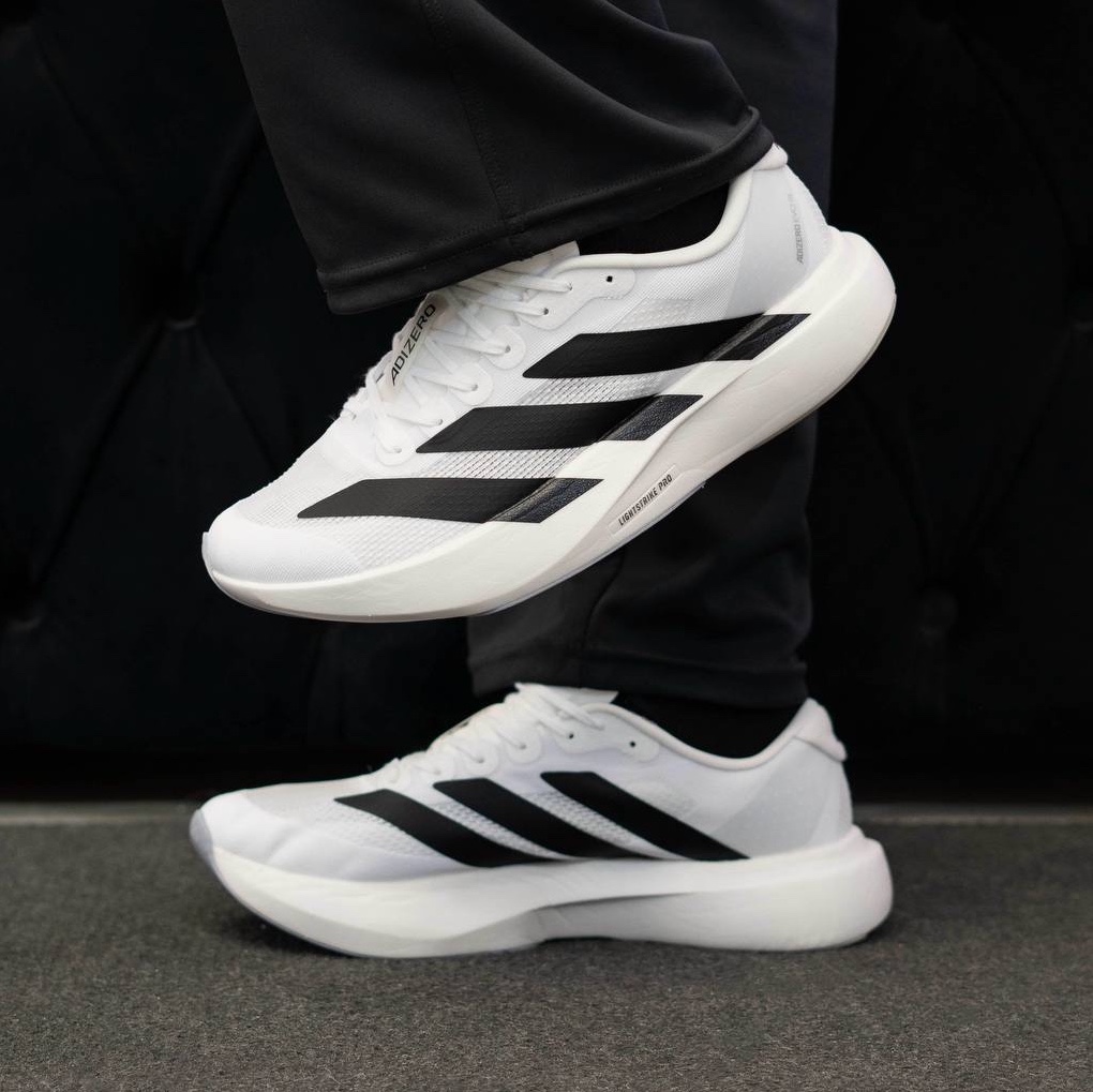 کتونی ویتنامی آدیداس آدیزیرو ایوو اس ال سفید مشکی کیفیت Adidas Adizero