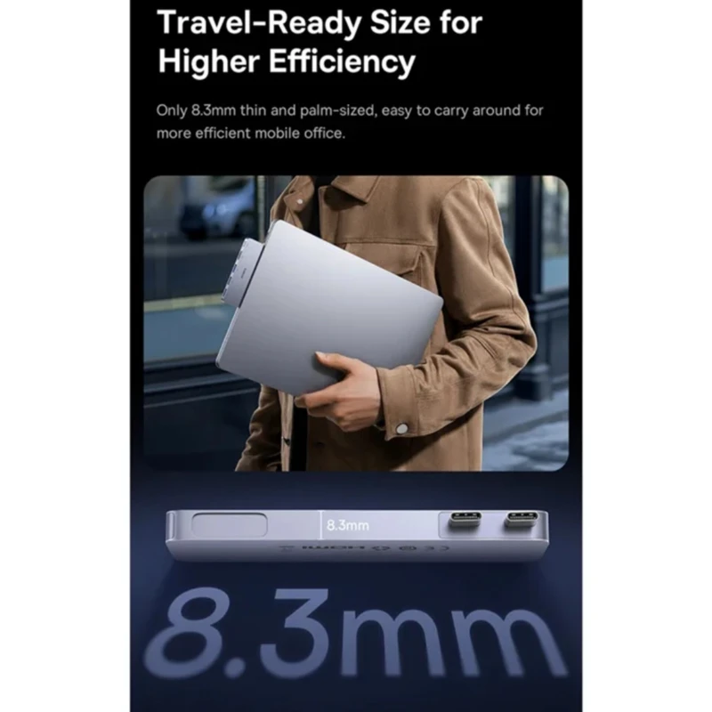 هاب 5 پورت USB-C بیسوس مدل BS-OH180 Direct Link Type