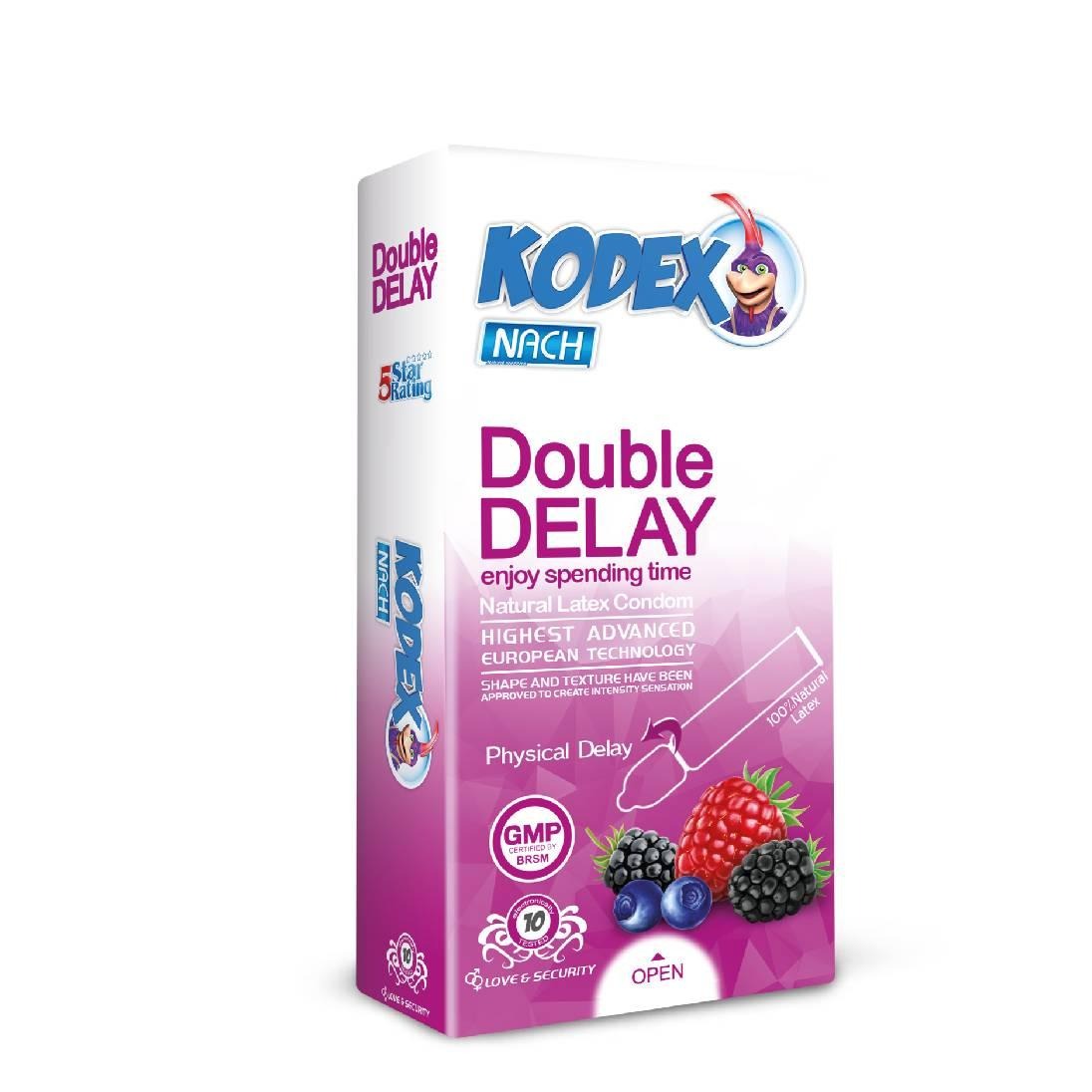 کاندوم تاخیری ناچ کودکس مدل Double Delay بسته 10عددیجدید